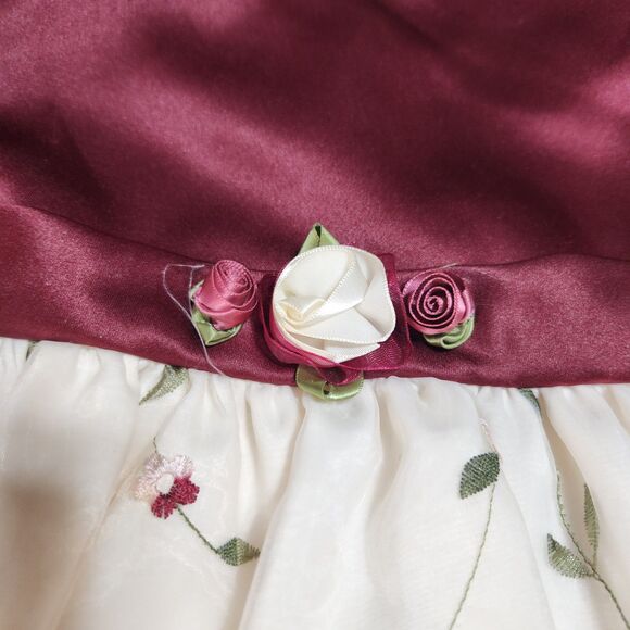 Youngland Dressy Burgundy Dress 4T - Picture 3 of 4